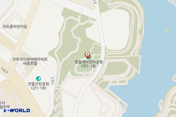 방울새어린이공원 위치 지도 — 세종특별자치시 다솜로 175 (어진동)