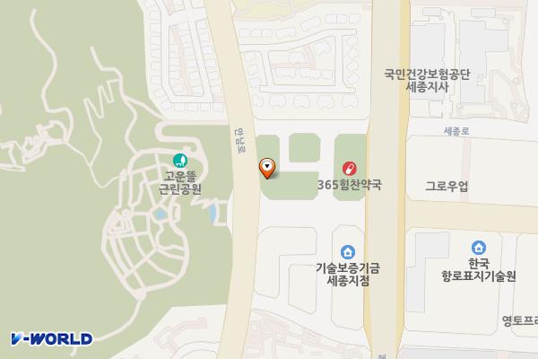 삼성프라자 위치 지도 — 세종특별자치시 만남로 146, 삼성프라자 (고운동)