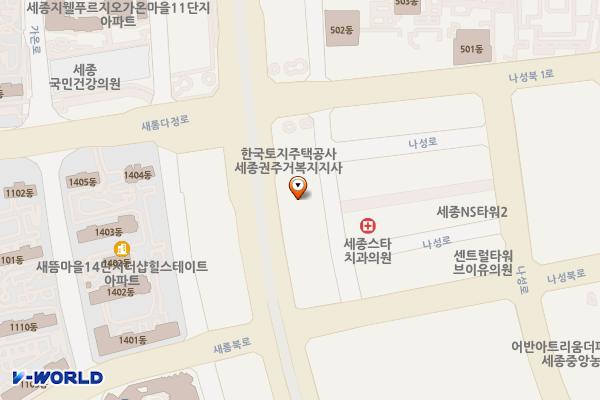 행복의아침 위치 지도 — 세종특별자치시 한누리대로 292, 행복의아침 (나성동)