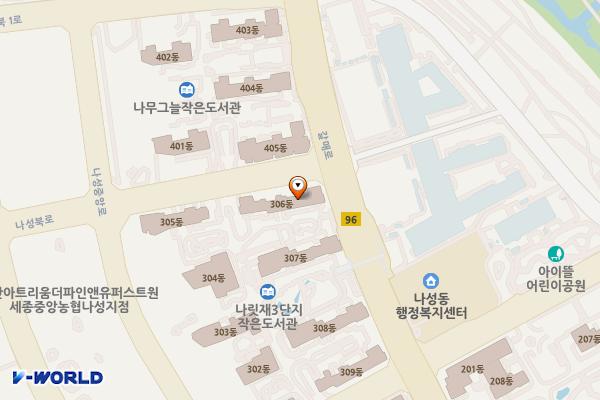 나릿재마을3단지 상가 위치 지도 — 세종특별자치시 국세청로 45 (나성동, 나릿재마을3단지)