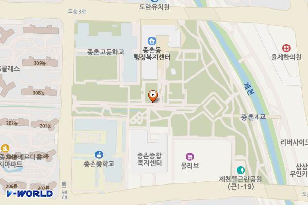 제천뜰근린공원 위치 지도 — 세종특별자치시 종촌동 676