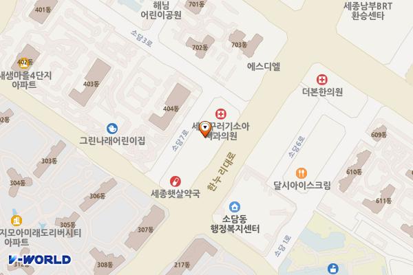 타임빌딩(소담동) 위치 지도 — 세종특별자치시 한누리대로 2016, 타임빌딩 (소담동)