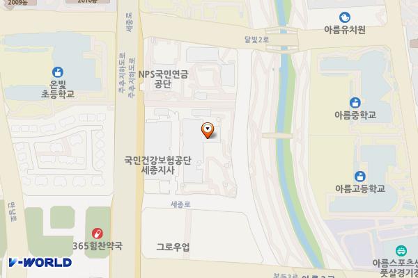 축산물품질평가원 위치 지도 — 세종특별자치시 아름서길 21, 축산물품질평가원 (아름동)