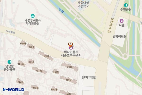 에스오일 세종셀프주유소 위치 지도 — 세종특별자치시 다정북로 221 (다정동)