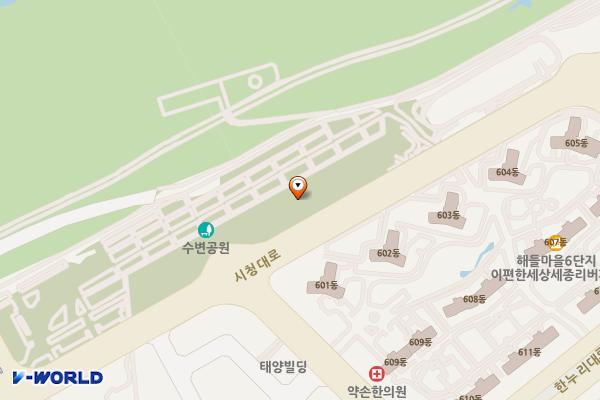 시드니힐 위치 지도 — 세종특별자치시 시청대로 35, 시드니힐 (대평동)