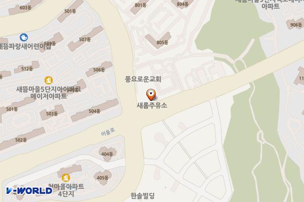 새롬주유소 위치 지도 — 세종특별자치시 어울로 77 (새롬동)