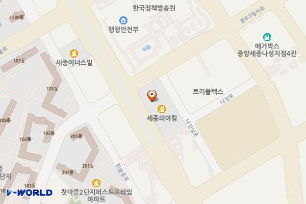 더리치 세종의아침 위치 지도 — 세종특별자치시 한누리대로 194, 세종의아침 (나성동)