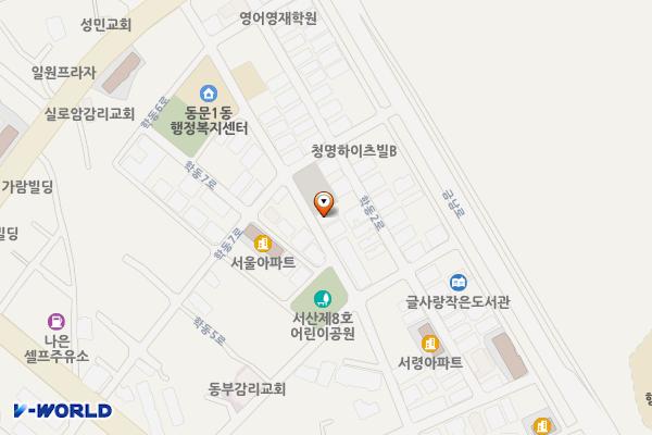 동문1동주민센터인근무료공영주차장 위치 지도 — 충청남도 서산시 동문동 476-4