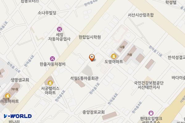 원조장어마을옆무료공영주차장 위치 지도 — 충청남도 서산시 석림동 637-8