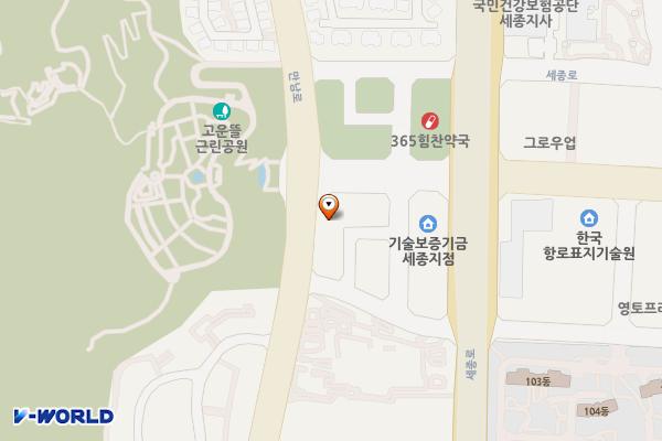 에이스프라자 위치 지도 — 세종특별자치시 만남로 140, 에이스프라자 (고운동)