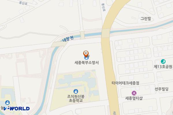조치원119안전센터 위치 지도 — 세종특별자치시 조치원읍 세종로 2439