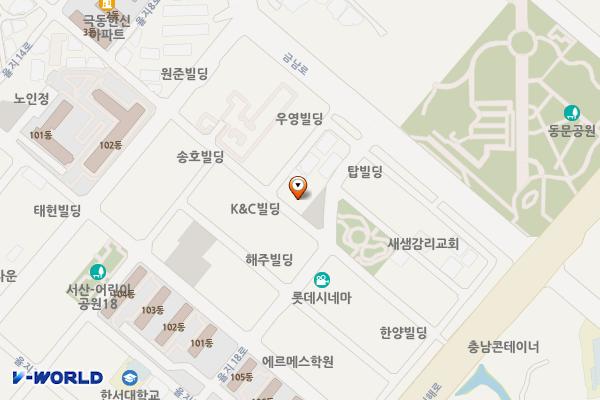 롯데시네마인근무료공영주차장 위치 지도 — 충청남도 서산시 동문동 140-5