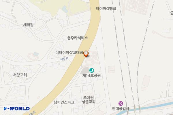 서창리 도시공원화장실4 위치 지도 — 세종특별자치시 조치원읍 충현로 221