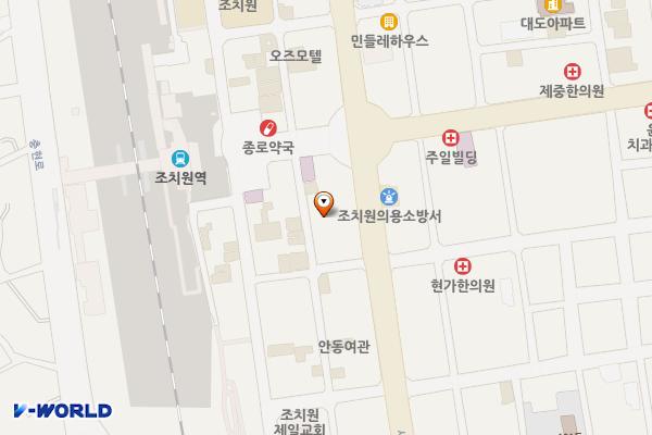 세종전통시장제1공영주차장 위치 지도 — 세종특별자치시 조치원읍 새내로 99
