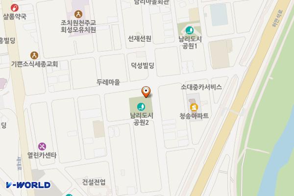 남리 도시공원화장실2 위치 지도 — 세종특별자치시 조치원읍 장안로 58