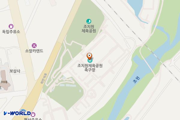 조치원체육공원(축구장) 위치 지도 — 세종특별자치시 조치원읍 허만석로 98