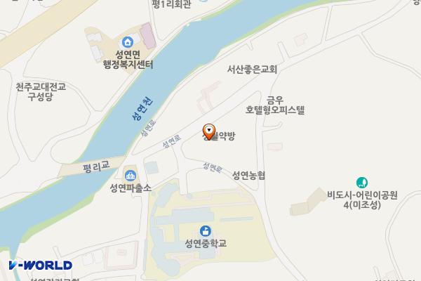 평리엄마손칼국수옆무료공영주차장 위치 지도 — 충청남도 서산시 성연면 평리 292-20