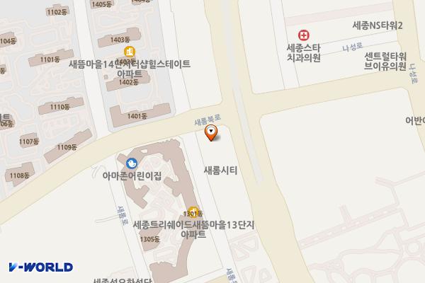 형성프라자 위치 지도 — 세종특별자치시 한누리대로 275, 형성프라자 (나성동)