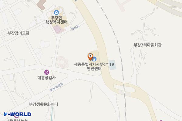 부강119안전센터 위치 지도 — 세종특별자치시 부강면 청연로 7, 부강119안전센터