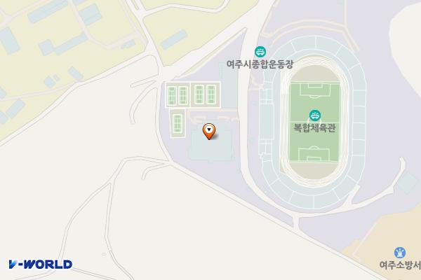실내체육관화장실(우) 위치 지도 — 경기도 여주시 영릉로 123, 여주실내체육관 1층 (월송동)