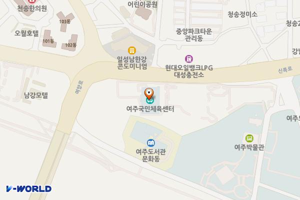여주국민체육센터화장실 위치 지도 — 경기도 여주시 신륵로 14, 여주 국민체육센터 (천송동)