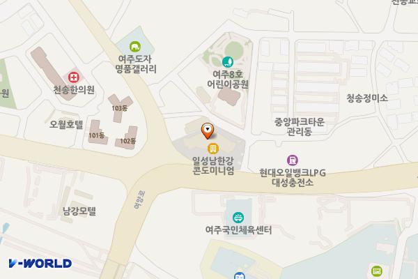일성콘도화장실 위치 지도 — 경기도 여주시 신륵로 5, 일성남한강콘도미니엄 (천송동)