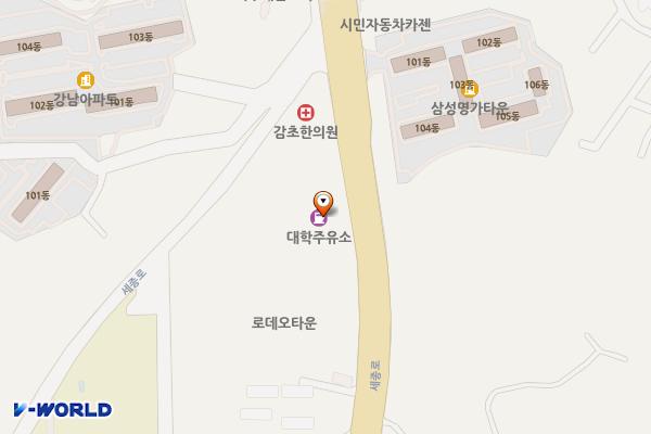 대학주유소·충전소화장실 위치 지도 — 경기도 여주시 세종로 270 (교동)