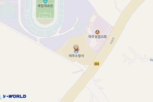 여주소방서화장실 위치 지도 — 경기도 여주시 우암로 110, 여주소방서 (월송동)