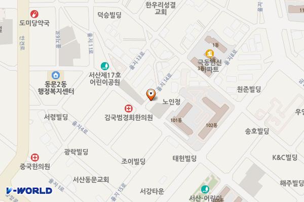 동문유료공영주차장 위치 지도 — 충청남도 서산시 동문동 332-2
