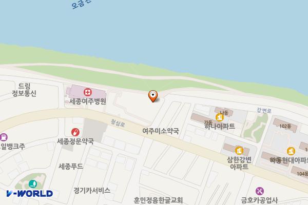 세종병원화장실 위치 지도 — 경기도 여주시 청심로 47, 여주세종병원 (하동)
