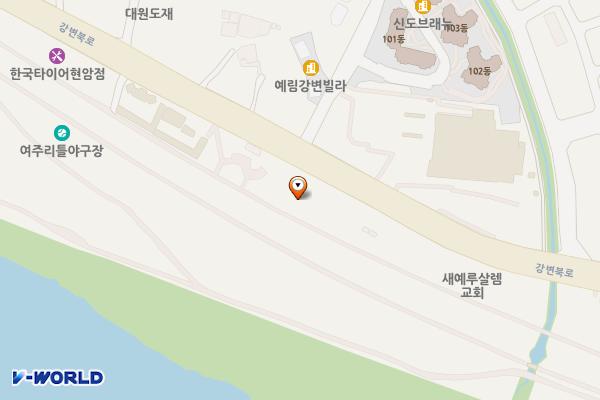 한글공원화장실 위치 지도 — 경기도 여주시 오학동 400-2