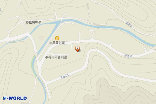주록리농촌체험마을화장실 위치 지도 — 경기도 여주시 금사면 장흥로 6, 주록리마을회관
