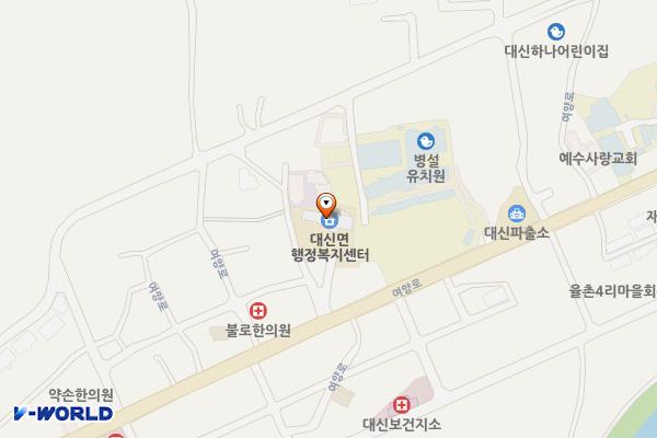 대신면사무소화장실 1층, 2층 위치 지도 — 경기도 여주시 대신면 여양로 1456-10, 대신면사무소