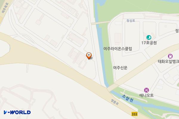 환경사업소화장실 위치 지도 — 경기도 여주시 영릉로 180, 여주시환경사업소 (하동)