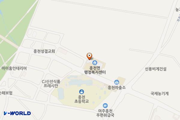 흥천면사무소화장실 위치 지도 — 경기도 여주시 흥천면 효자로 154, 흥천면사무소