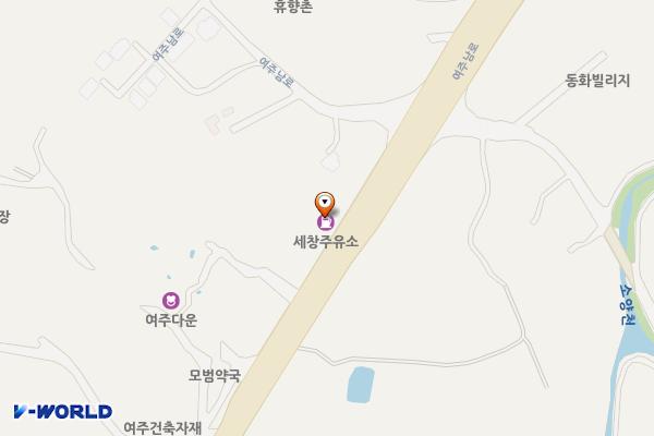 세창주유소·충전소화장실 위치 지도 — 경기도 여주시 여주남로 312, 세창주유소·충전소 (연라동)