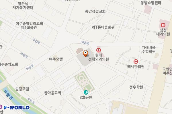 공영주차장화장실 위치 지도 — 경기도 여주시 세종로40번길 25, 공영주차장 (창동)