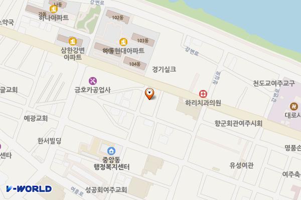 산림조합화장실 위치 지도 — 경기도 여주시 청심로 88, 여주시산림조합 (하동)