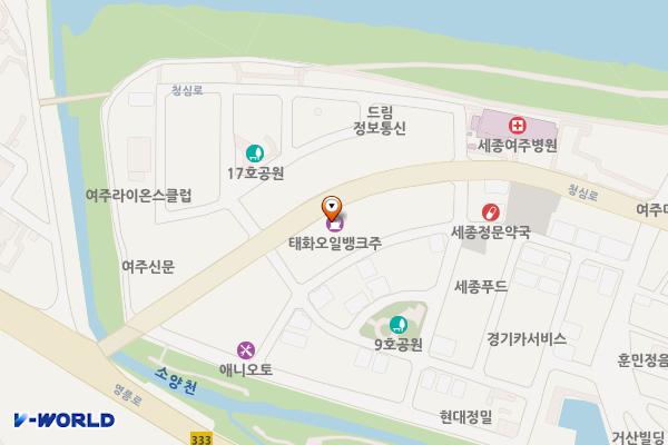 태화주유소·충전소화장실 위치 지도 — 경기도 여주시 청심로 24, 태화주유소·충전소 (하동)