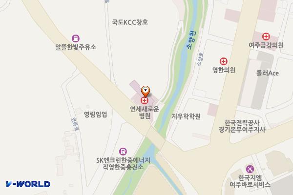 연세새로운병원 위치 지도 — 경기도 여주시 영릉로 22, 여주새로운병원 (창동)