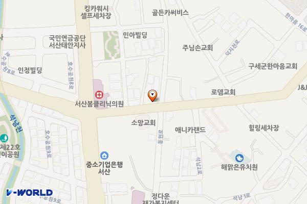 양대삼거리-영진크로바@간노상주차장 위치 지도 — 충청남도 서산시 석남동 6-125