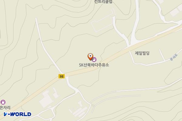 SK산북바다주유소·충전소화장실 위치 지도 — 경기도 여주시 산북면 광여로 1101