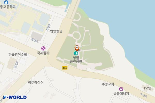 영월근린공원화장실 위치 지도 — 경기도 여주시 주내로 13, 영월근린공원 (상동)
