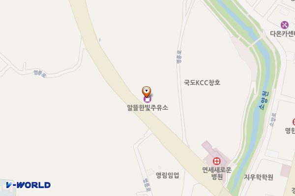 알뜰한빛주유소·충전소화장실 위치 지도 — 경기도 여주시 영릉로 38 (창동)