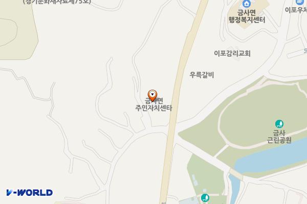 금사면주민자치센터화장실 위치 지도 — 경기도 여주시 금사면 서원길 2-4, 복지회관