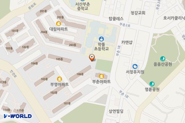 읍내동부영아파트앞노상주차장 위치 지도 — 충청남도 서산시 읍내동 624-5