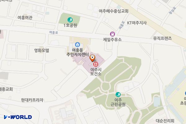 여주시보건소화장실 위치 지도 — 경기도 여주시 여흥로160번길 14, 여주시보건소 (상동)