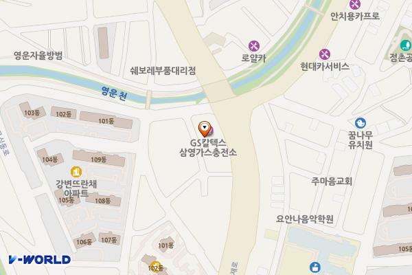 삼영가스㈜(1층) 위치 지도 — 충청북도 청주시 상당구 단재로 172