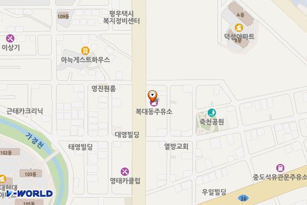 복대동주유소 위치 지도 — 충청북도 청주시 흥덕구 복대로 206(복대동)