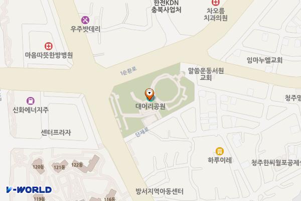 대머리근린공원 위치 지도 — 충청북도 청주시 상당구 단재로 273, 무농정 (용암동)